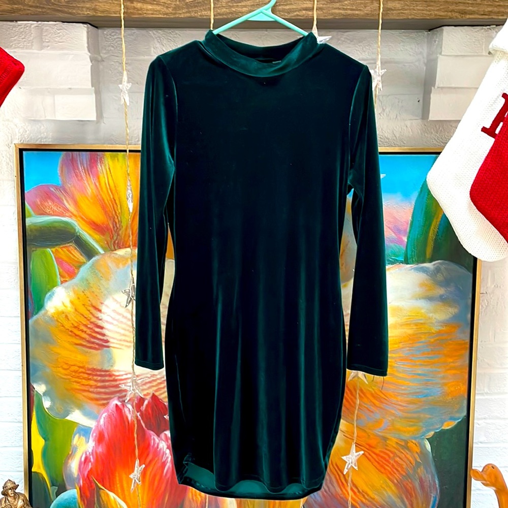 Green Velvet Dress